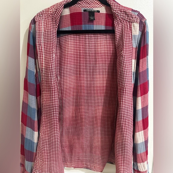 Red and Blue Plaid Button-Up - Picture 7 of 7